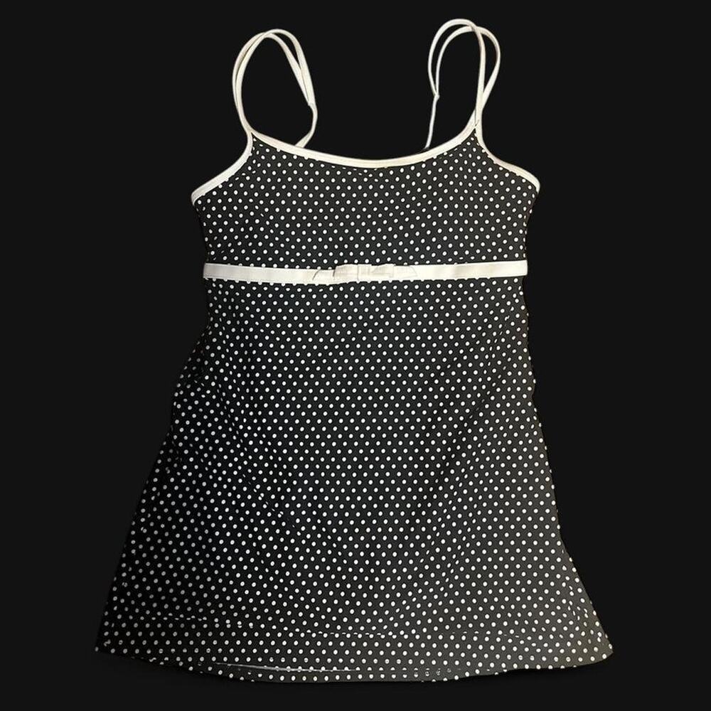 Womens Eco Swim Polka Dot Baby Doll Swim Dress Size M